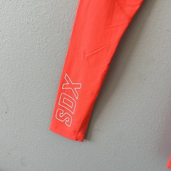 White Fox Orange High Waisted Leggings/Joggers Medium - Picture 8 of 14